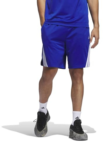 adidas Men's Legends 3-Stripes Basketball Shorts, Team royal Blue/White, XL 7 inch
