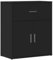 vidaXL Sideboard, Kommode mit Stauraum, Beistellschrank für Wohnzimmer Küche Flur, Anrichte Schrank Highboard, Modern, Schwarz Holzwerkstoff