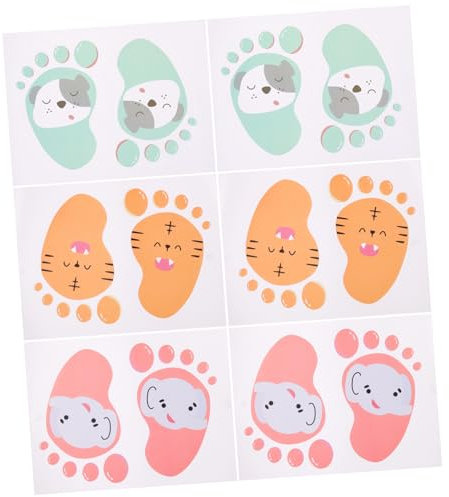 RORPOIR 30paare Bodenaufkleber Junge Mädchen Fußabdruck Aufkleber Innen Außen Verwendbar Orientierung Hilfen