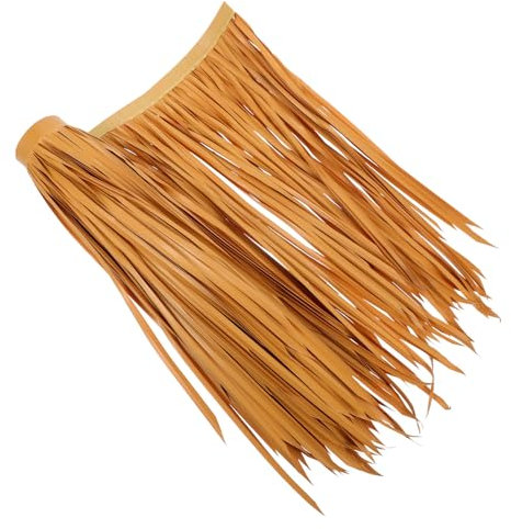 UPKOCH Tiki- Gras-Sockel – Strohdach – Tiki-Bar Im Freien – Schuppen-Sockel – Tiki-Bar-Zubehör – Simulation Von Strohdachmaterial – Simulierte Kunstrasen-Gartenterrassenabdeckung