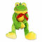 BEMIRO Plüsch Frosch groß mit Schleife - ca. 68 cm Mit roter Schleife und Klett-Händen | Kunststoffaugen | Handwäsche | Mit Anhängeschlaufe