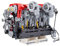 Purfresh L6 Motor Klemmbausteine Bausatz, 6 Zylinder Viertakt Auto Motor MOC Engine Tech Blockbausatz Enthält Power Functions Set, Entworfen von Ronald Tewes - 2291 Teile