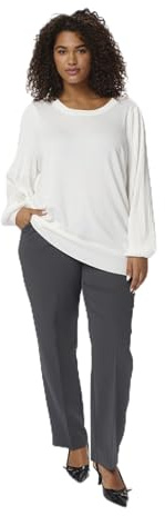 KAFFE CURVE Damen Strickpullover KClini Damen Strickpullover Rundhals Langarm Pulli Sweater Große Größen Lange Ärmel
