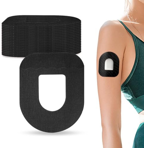 20 Packs Omnipod 5 Patches Waterproof - Omnipod 5 Cover, Glucose Monitor Patch, Omnipod 5 Overpatches YOUSHARES (Black)