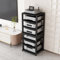 Multimedia-Ständer Stereo-Rack mit 3/4/5/6/7 Ebenen, Audio-Tower, CD-Media-Player-Ständer, Audio-/Video-Komponentenschrank, Eck-TV-Ständer, bewegliches Lagerregal mit Rollen für Zuhause/Büro/Kino, s