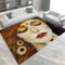 öLgemäLde-Stil Waschbarer Teppich Wohnzimmer 160x230 cm Klimt-Frau Teppich Schlafzimmer Modernes Kurzflor Groß Teppich für Schlafzimmer rutschfest Teppich Flauschiger Teppich