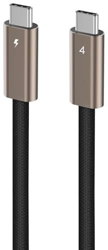 Ubluker Cable USB C a USB C 40Gbps 2M, 240W 100W 60W Cable USB4 24PIN para Thunderbolt4 Emarker Video Audio Sinc Datos Cargador Rápido para iPhone16 16e 15 Galaxy S25 SSD Monitor PC Mac Portátil