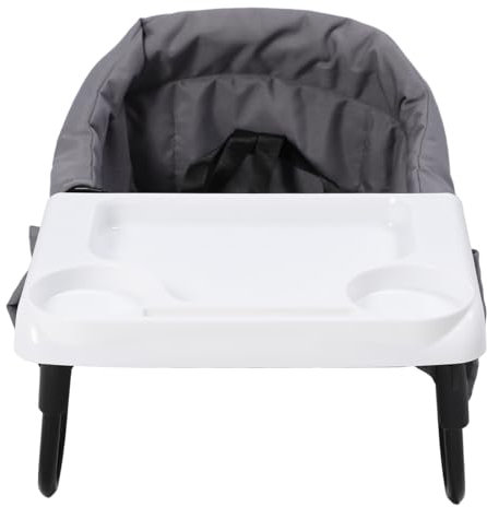 Seggiolone da Tavolo Multifunzionale con Clip, Sedia da Tavolo per Bambini Rapida e Comoda con Vassoio da Pranzo, Tessuto Oxford (GREY)