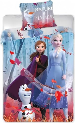 anemone Bettwäsche Frozen aus Mikrofaser – Bettbezug 140 x 200 cm + Kissenbezug 63 x 63 cm (Frozen D)