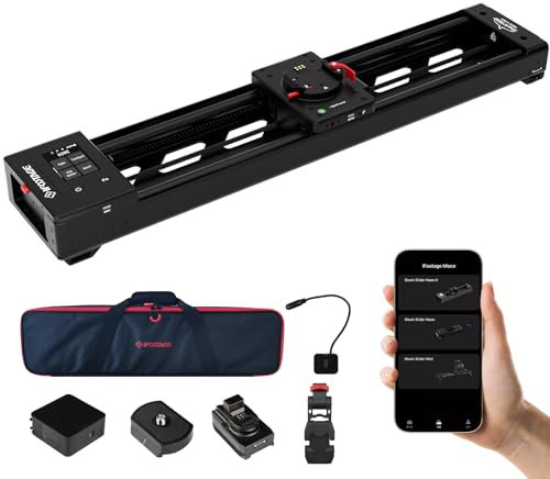 IFOOTAGE Shark Slider Nano II 660 Motorized Camera Slider - 26 Multi-Axis Pan Slider for DJI RS 2/RS3 Pro/RS 4/RS 4 Pro Gimbals, 15.4lbs Payload, 360° Panoramic, 6 Modes, Phone/Camera Compatible