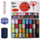 HAYGEM 64 Pièces Fil Couture Set 64 Colours, Universal Fil Couture Machine a Coudre, Home Couture Accessoires Mercerie for Sewing Machines or Hand Sewing for Beginners or When Travelling