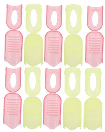 Didiseaon 10pièces Clips Plastique Pour Dissolvant Vernis Ongles Outil Enveloppement Rapide Ajustables Pour Retrait Facile Gel Et Vernis