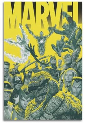 HURRGARS Marvel Cover-Poster, Wandkunst, Vintage, ästhetisches Poster, dekoratives Gemälde für Wohnzimmer, Schlafzimmer, elegantes Poster, 30 x 45 cm, ungerahmter Stil