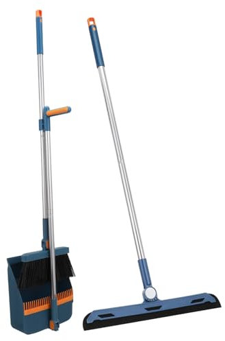 minkissy Folding Broom Set Dustpan Clean Kit for Home Essentials Includes Broom and Dustpan for Everyday Cleaning