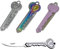 Mini Cuchillo Cuchillo de Bolsillo Compacto para Llavero Cuchillo Plegable Pequeño Cuchillo de Una Mano(2pcs)