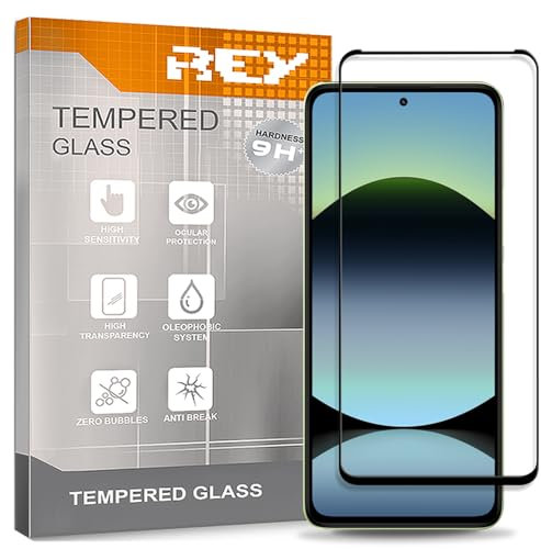 2X Protector de Pantalla Curvo 3D para XIAOMI REDMI NOTE 14 4G/5G, Negro, Protección Completa, 3D / 4D / 5D