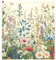 Grckit Autocollant magnétique vintage pour lave-vaisselle Motif fleurs sauvages 58,4 x 66 cm