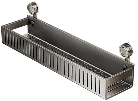 Generico Étagère de salle de bain avec ventouses, porte-objets de douche sans trous ni perforations - Étagère à ventouse antidérapante idéale pour appartements à louer dortoirs étudiants