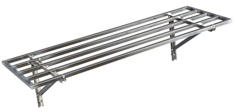 Mensola sospesa in metallo da parete, in acciaio inox, resistente, per organizzare lo spazio in cucina, magazzino, officina