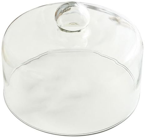 Couvercle à Gâteau Anti-poussière en Verre Transparent, pour Dessert | Verre sans Plomb, Prise Confortable, Robuste et Résistant à L’usure, pour Garder les Aliments Propres