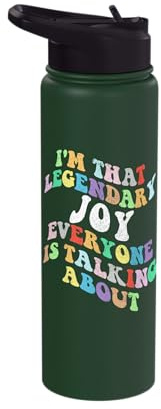 Retro Groovy Joy Personal First Name Funny Mothers Day Stainless Steel Insulated Water Bottle