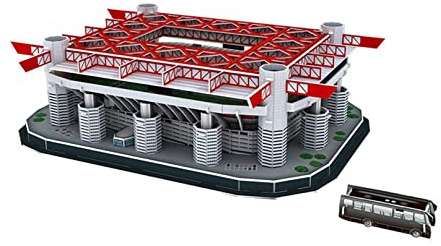 San Siro Stadion 3D-Puzzle 193 Teile DIY Modellbau Spielzeug Fußballplatz Mehrfarbig 34,5 x 26 10,6 cm