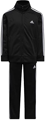 adidas Baby Boys' Li'l Tricot Jacket & Pant Clothing Set, Black, 9 Months