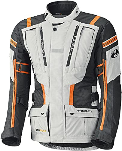 Held Hakuna II wasserdichte Motorrad Textiljacke, grau/orange, M