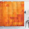 ABAKUHAUS Burnt orange Duschvorhang, Formen und Muster, Stoffliches Gewebe Badezimmerdekorationsset mit Haken, 175 x 240 cm, Burnt orange