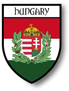 Akachafactory Aufkleber Sticker autoaufkleber Wappen Schild Flagge flaggen Fahne ungarn r2