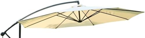 Megashopitalia Top Telo di Ricambio per Ombrellone in Alluminio Tondo Ø 300cm a 8 Stecche con Airvent Cucito Colore Ecrù Solo Telo