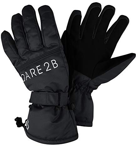 Dare 2b Herren Worthy Waterproof Breathable Insulated Ski and Snowboard Winter Glove with Adjustable Cuffs Handschuhe Kinder, Schwarz, XL