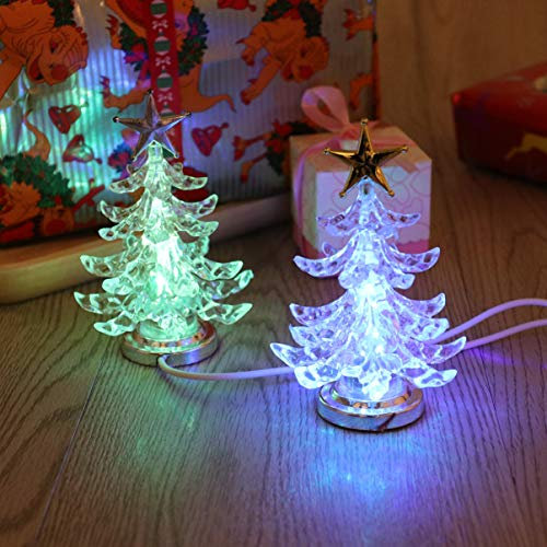2 stücke weihnachtsbeleuchtung weihnachtsbaumbeleuchtung mit stern topper usb lade rgb nachtlicht weihnachtsschmuck für wohnzimmer kinderzimmer (golden)