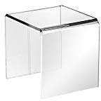 ogoPLUS Dekobrücke 40 x 40 x 40 mm, 3 mm Acrylglas, U-Ständer, Schaufenster Warenträger, Dekoration