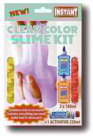 Instant Slime Kit Superclear Color - 2 Superclear Color Glue 180ml + Attivatore 250ml - 18931
