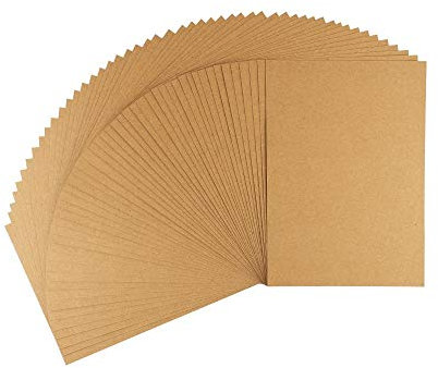 Ideen mit Herz Kraftpapier | Premium Kartonpapier | Bastelpapier | Kartonpapier | Kraftkarton | Pappe zum Basteln | 220 g/m² (Din A5 | 50 Blatt)
