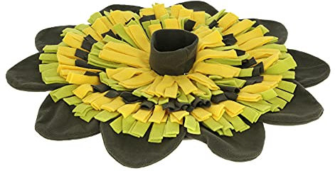 Kerbl Pet Schnüffelteppich Sunflower gelb/grün, Ø 60cm