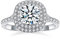 BONLAVIE Damenring Verlobungsring Ringkissen 3ct Zirkonia 925 Silber Promise Ring