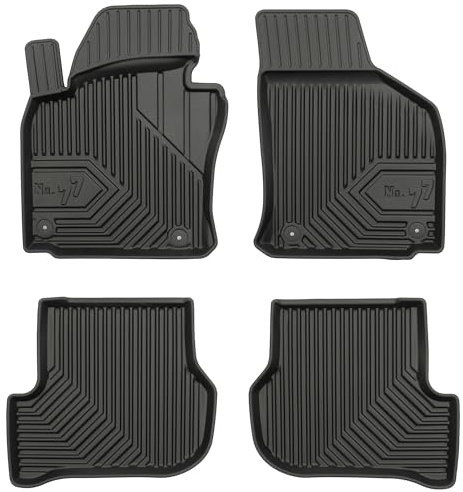 MOTOS Gummimatten Auto Fussmatte passend für SEAT Leon II 2005-2012 Hatchback Verbessern Sie Ihren Reisekomfort mit Antirutschmatte Auto No.77 - Allwetter fußmatten Auto, Schutz vor Verschmutzung