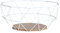 levandeo Korb Metall Weiß 26x12cm Obstkorb Modern Holz MDF Braun Schüssel Schale Deko Design Tischdeko