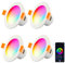 4er WIFI LED Einbaustrahler Dimmbar 5W RGBW Wlan Bluetooth LED Deckenstrahler RGB warmweiß kaltweiß Rund Einbauleuchte LED Downlight 230V für Wohnzimmer, Kompatibel mit APP, Alexa, Google home