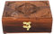 Rosewood Boîte à bijoux en bois faite à la main avec gravure en croix celtique sculptée à la main pour homme et femme | Décoration d'intérieur | Boîtes décoratives | Rangement et organisateur (17,8 x