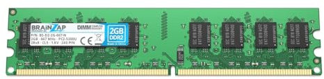 BRAINZAP Memoria RAM da 2 GB DDR2 DIMM PC2-5300U 2Rx8 667 MHz 1,8 V CL5 Computer PC