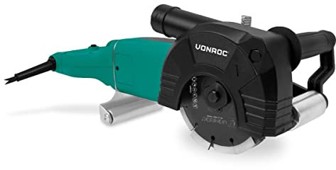 VONROC PRO Rozadora de paredes - 2400W -150MM - Cuchilla 3 en 1 - Incl. Adaptador para aspiradora