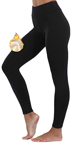 Merlvida Thermoleggins für Damen Verdickte Fleece Gefütterte Leggins High Waist Thermo Leggings Gefüttert Damen Winter Warme Strumpfhose Schlanke Hose Blickdicht Sportleggins Jogginghose Yogahose Lang