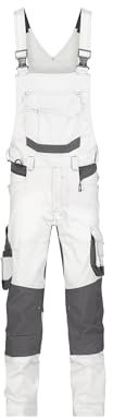 DASSY® Tronix Painters Stretch-Malerlatzhose mit Kniepolstertaschen - Größe 58 - WEIß/ANTHRAZITGRAU