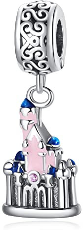 HAEPIAR S925 Silber Charm für Armband Halskette Sterling Silber Dangles The Little Fantasy Castle für Frauen