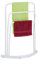 Relaxdays Handtuchhalter stehend, Metall, 3 Stangen, HxBxT: 86 x 66 x 21 cm, Handtuchständer Badezimmer, halbrund, weiß