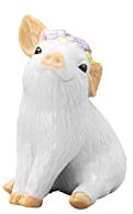 Hutschenreuther Ostern Farm Life Ferkel - Porzellanfigur Ferkel Sammelthemen Ostern 2023 Porzellan Ferkel, Schweinchen weiß mit lila Blüten