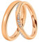 DOOSTI Trauring/Ehering/Partnerring INSPIRATION ROSE Chirurgischer Edelstahl 316L - hochwertiger Edelstahlring Rosegold vergoldet- Damen und Herren Variante - Mit Gratis Gravur (Ring mit Zirkonia, 54)